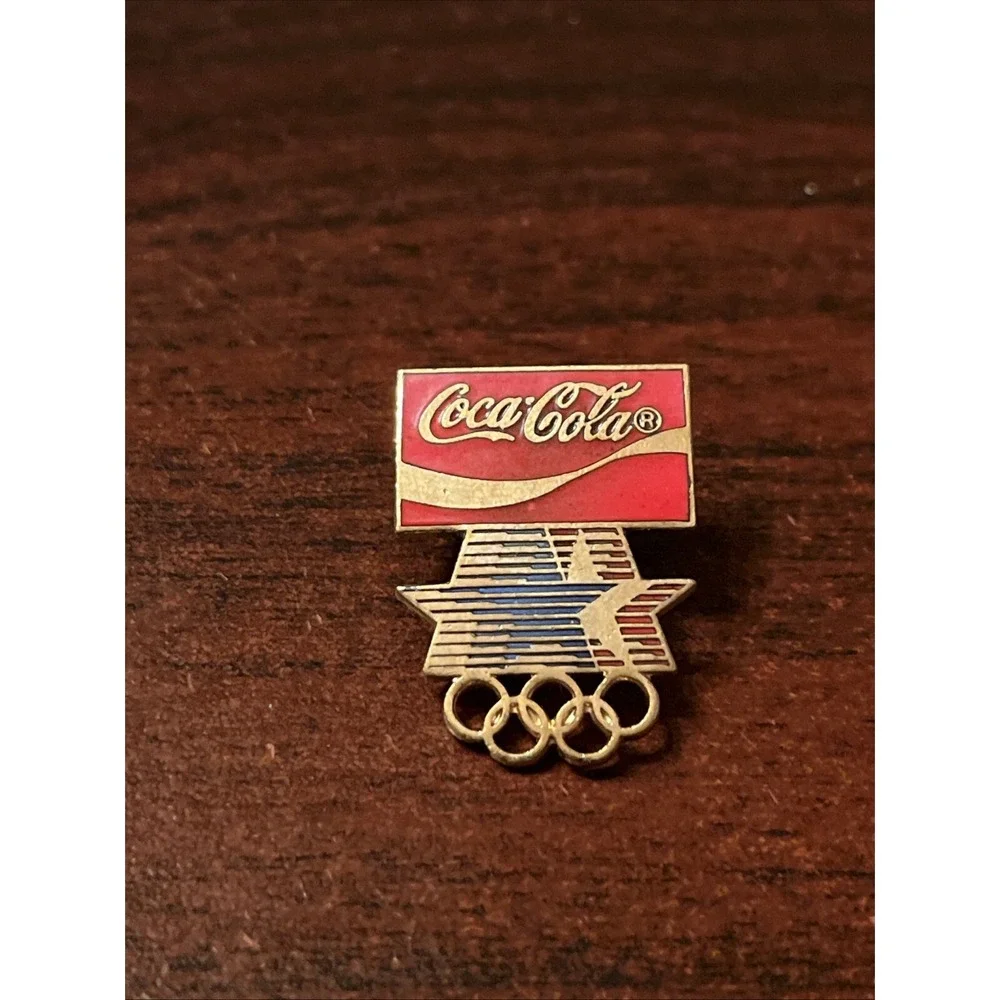 1984 Los Angeles Olympics‎ Team USA Coca-Cola Coke Lapel Hat Pin